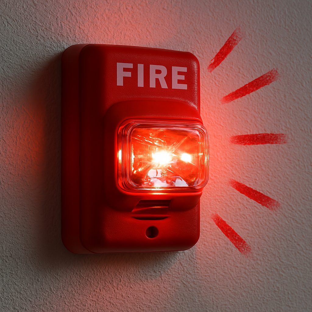 a red fire alarm sir a red fire alarm sir